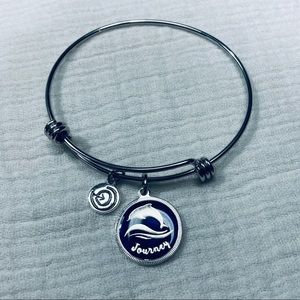 Dolphin Bangle Bracelet Silver
